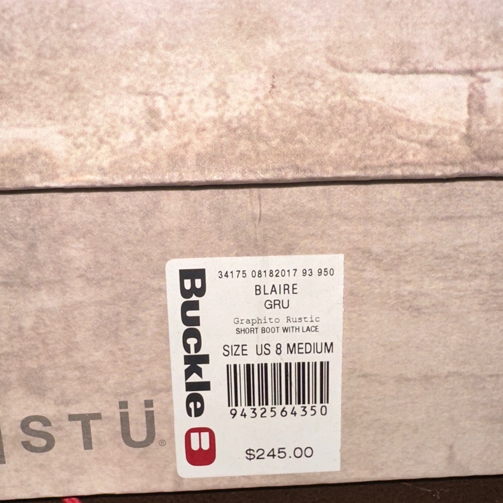 BED|STU Blaire Grafhito Rustic Lace Up Leather Boots with side zipper. - Picture 8 of 8